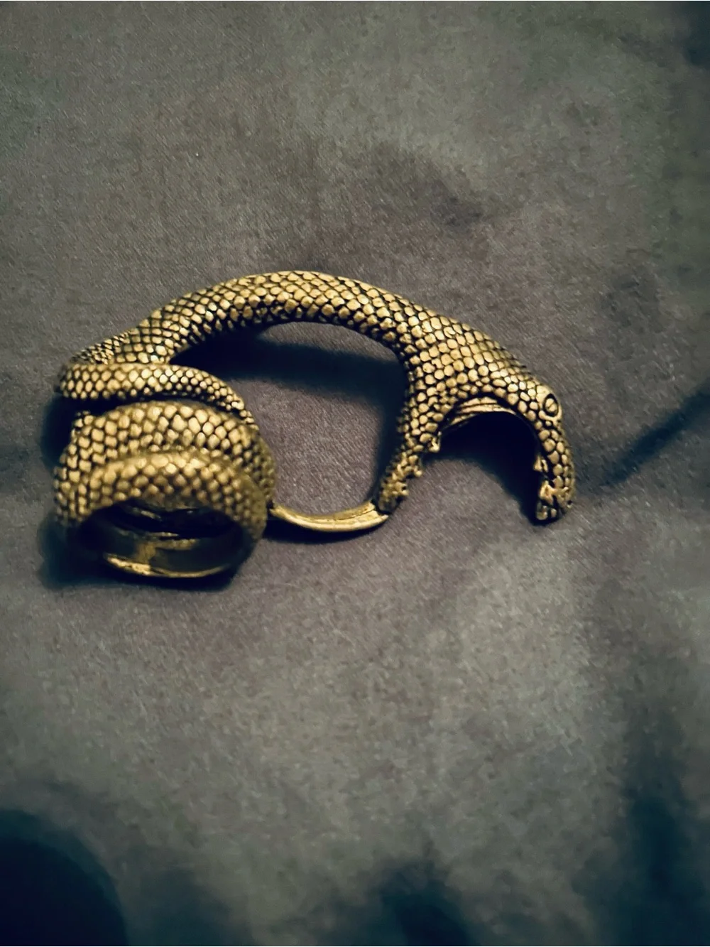 Pure Pewter Adderbite Snake Ring by Alchemy Gothic England, out of production!